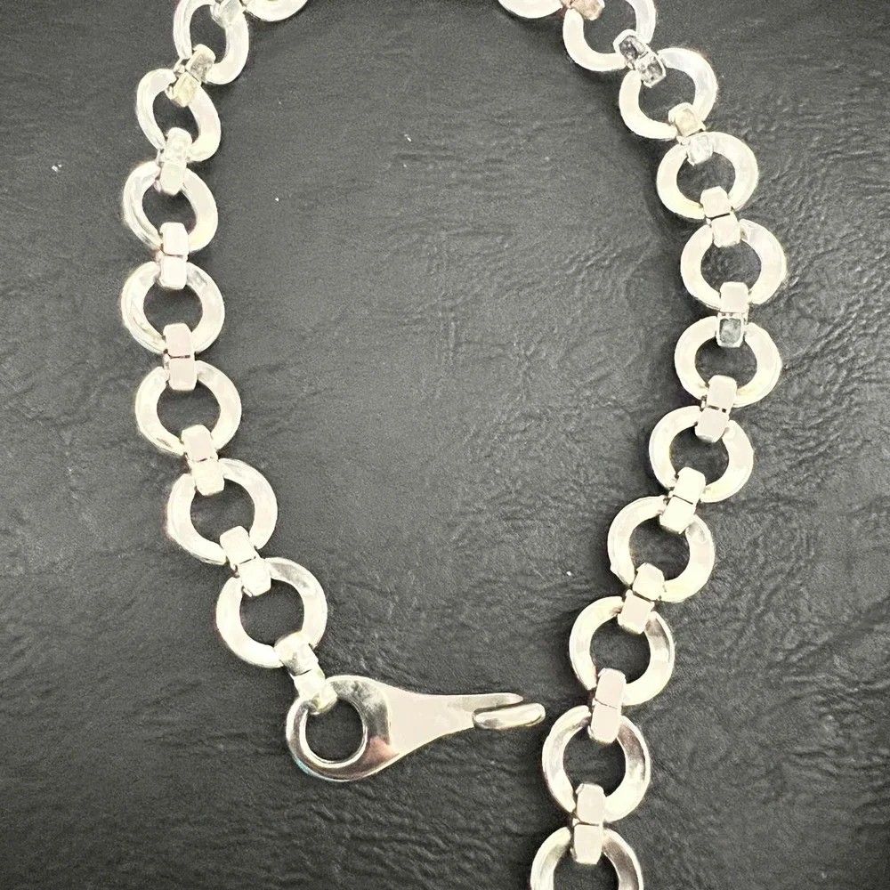 Vintage Silver Tone Chunky Round Link Chain Waist Belt 38 Inch Size Medium Y2K